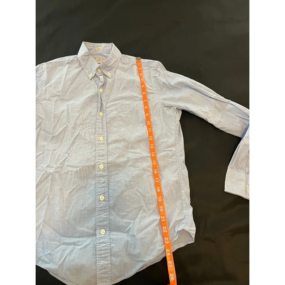 J.Crew Slim Fit Blue Button Down Shirt Men's Small 100%‎ Cotton